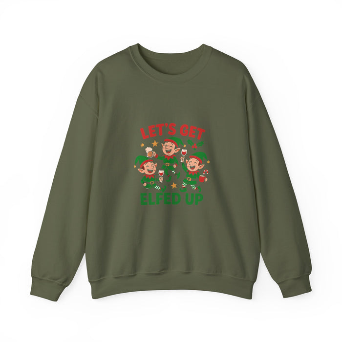๐ Letโs Get Elfed Up Christmas Sweatshirt by VTtee ๐ธ