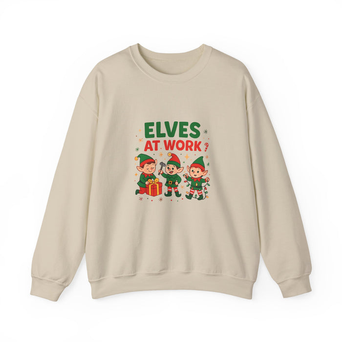 ๐ง Elves at Work Christmas Sweatshirt by VTtee ๐ง