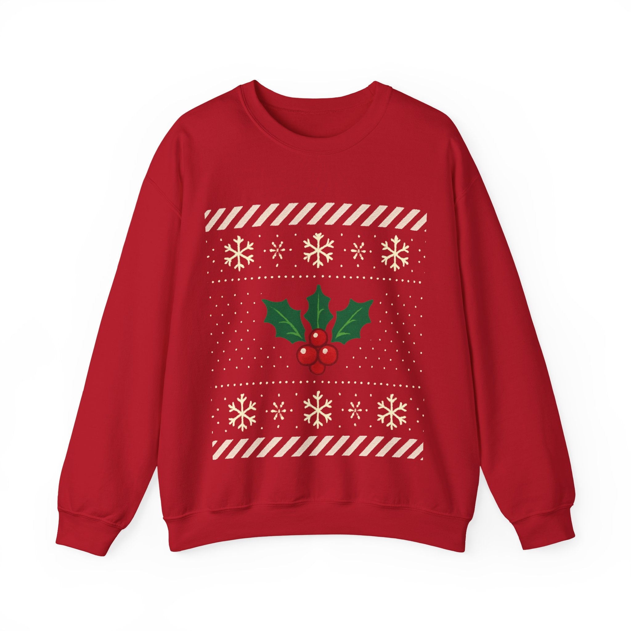🎄 Candy Cane & Holly Christmas Jumper — VTtee