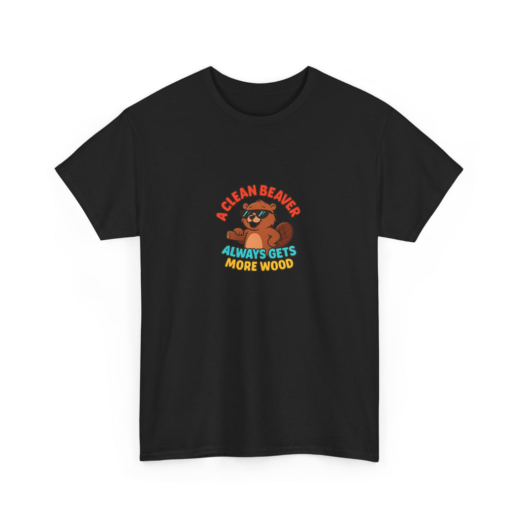 🪵😏 A Clean Beaver Always Gets More Wood – Funny Cartoon Beaver T-Shirt by VTtee