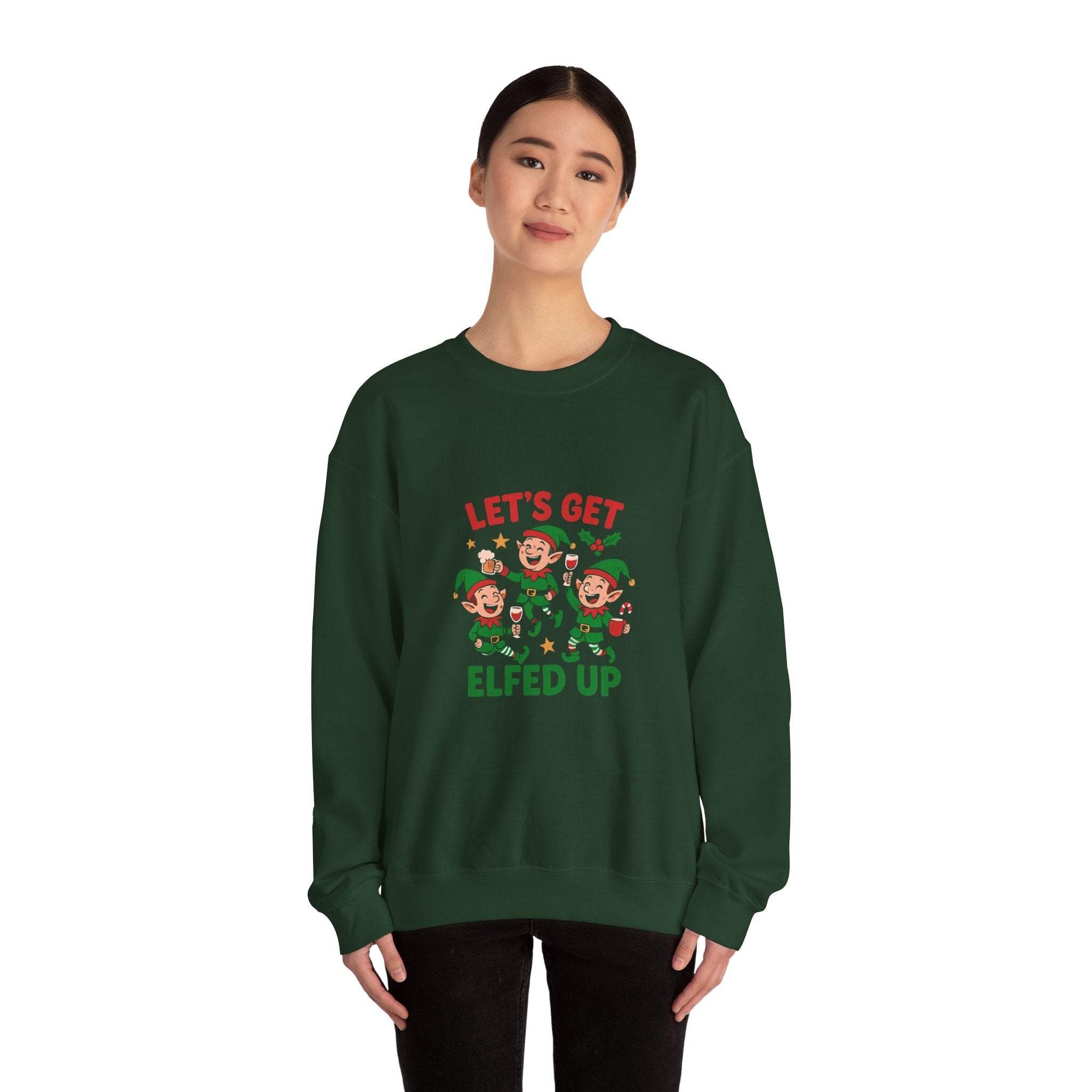 🎄 Let’s Get Elfed Up Christmas Tee by VTtee 🍸