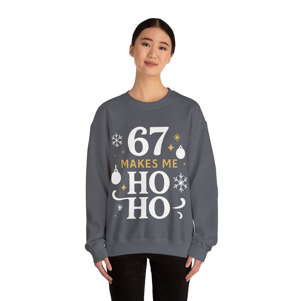 🎄🔥 67 Makes Me Ho Ho Ho – Christmas Meme Jumper by VTtee