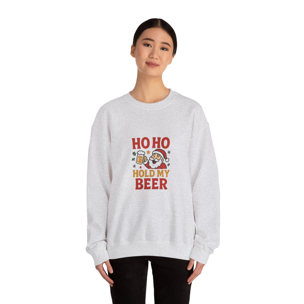 🍺 Ho Ho Hold My Beer Christmas Sweatshirt by VTtee 🎅
