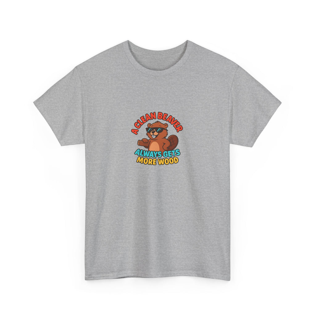 🪵😏 A Clean Beaver Always Gets More Wood – Funny Cartoon Beaver T-Shirt by VTtee