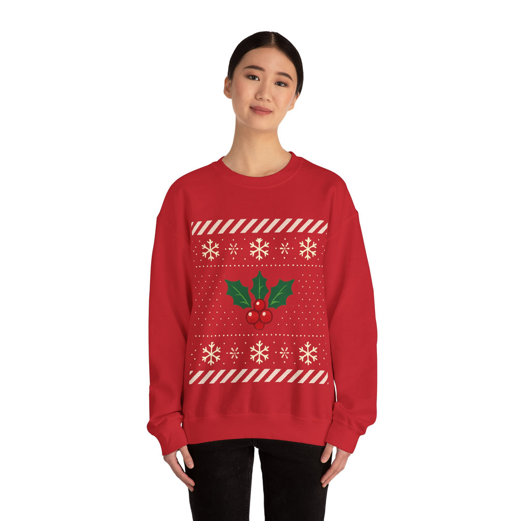 🎄 Candy Cane & Holly Christmas Jumper — VTtee
