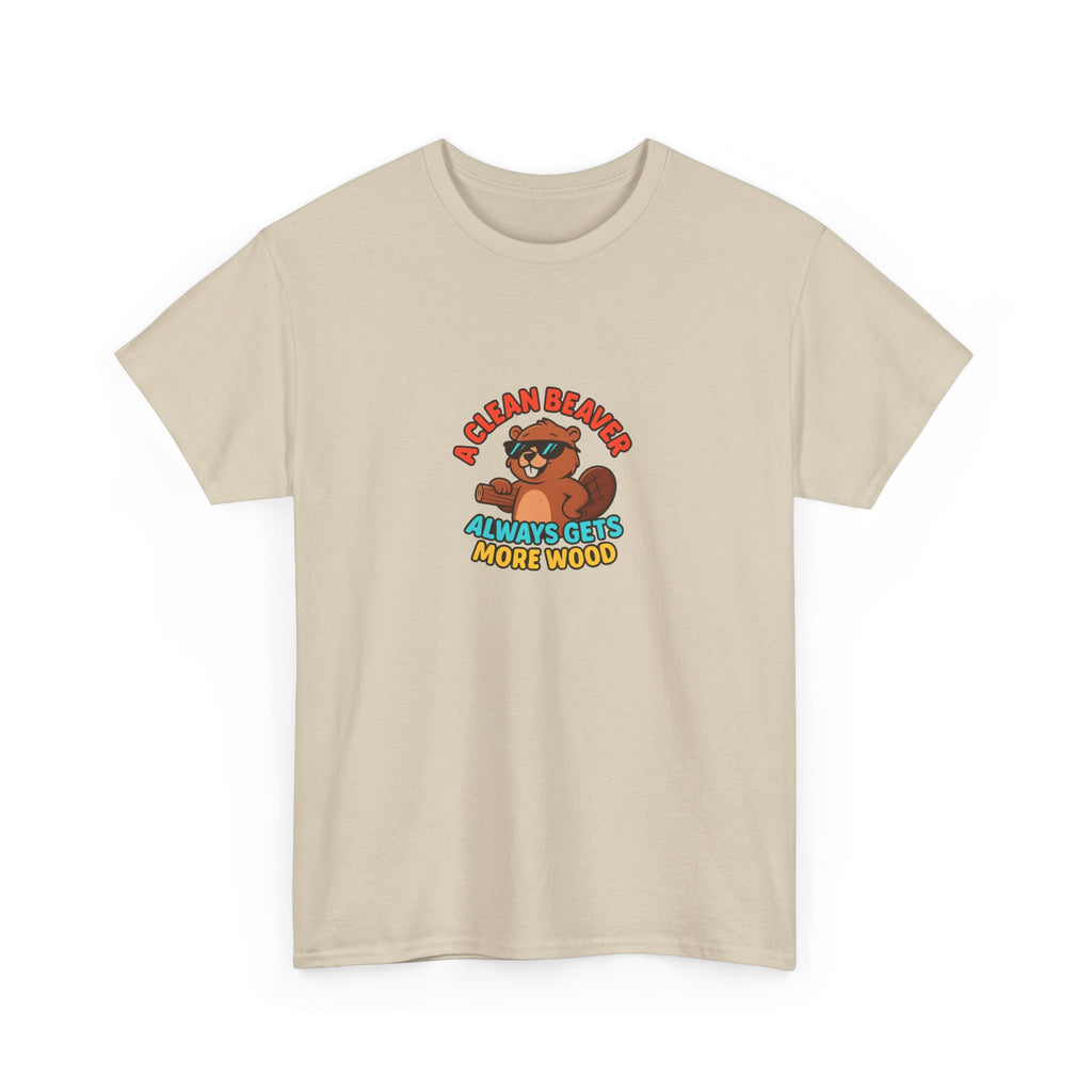 🪵😏 A Clean Beaver Always Gets More Wood – Funny Cartoon Beaver T-Shirt by VTtee