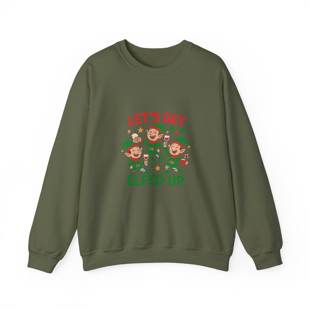 🎄 Let’s Get Elfed Up Christmas Tee by VTtee 🍸