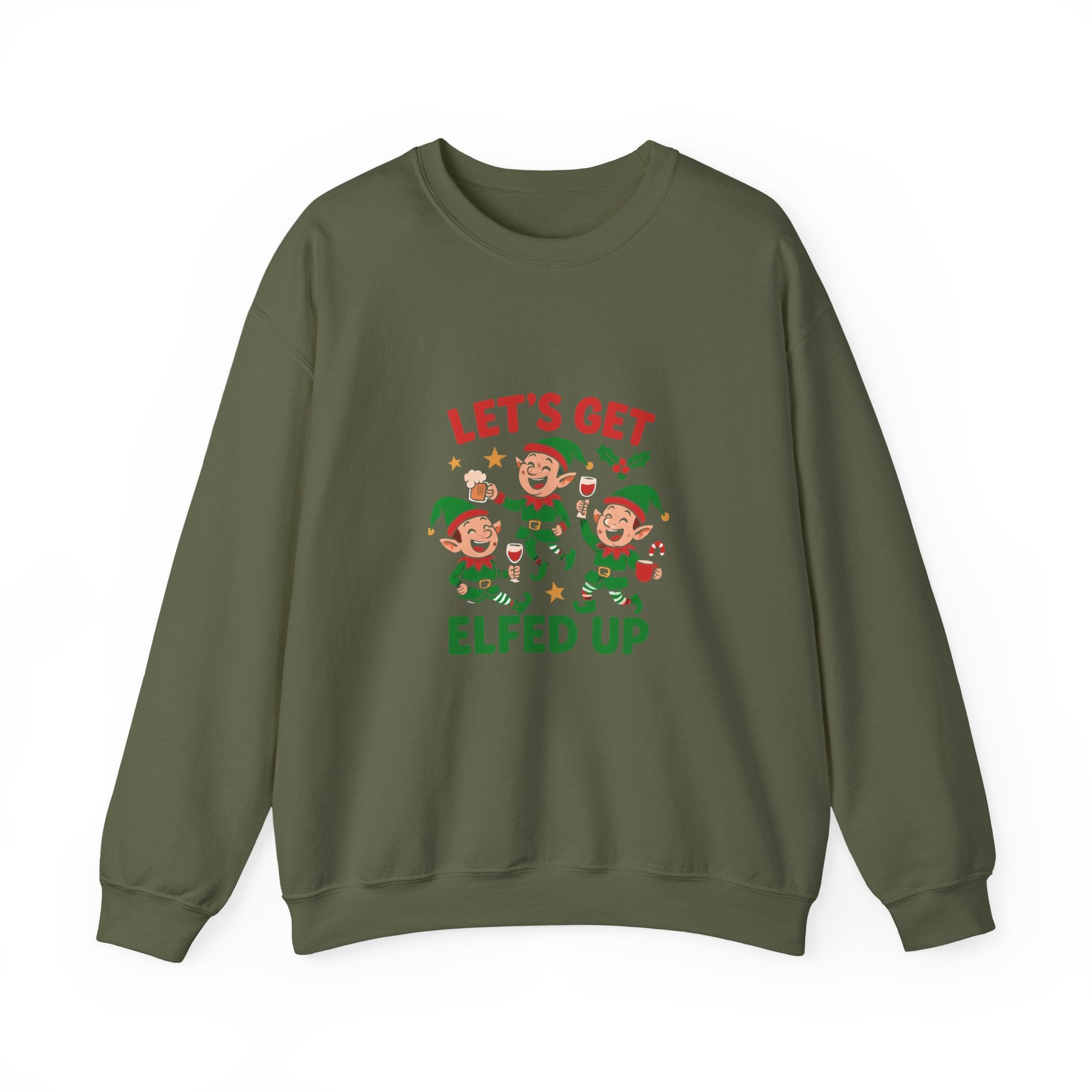 🎄 Let’s Get Elfed Up Christmas Tee by VTtee 🍸