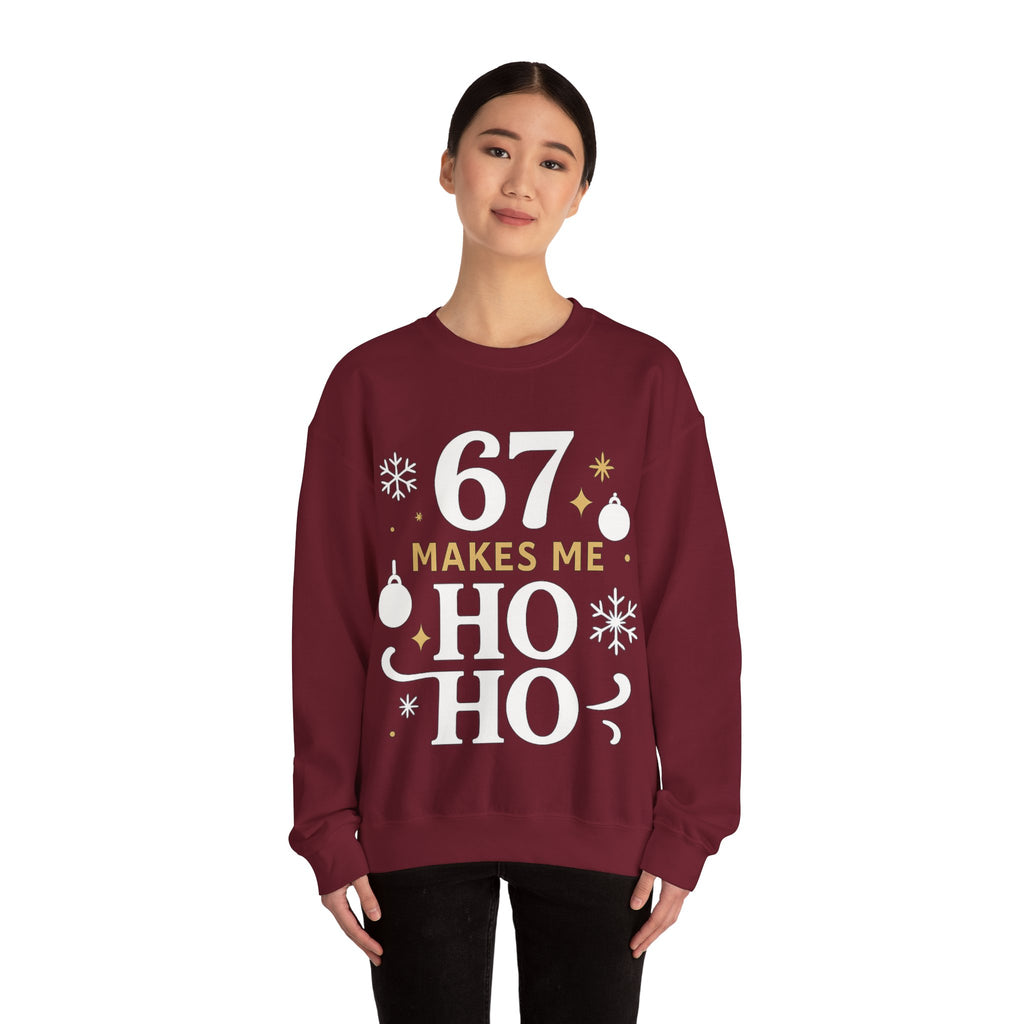 🎄🔥 67 Makes Me Ho Ho Ho – Christmas Meme Jumper by VTtee