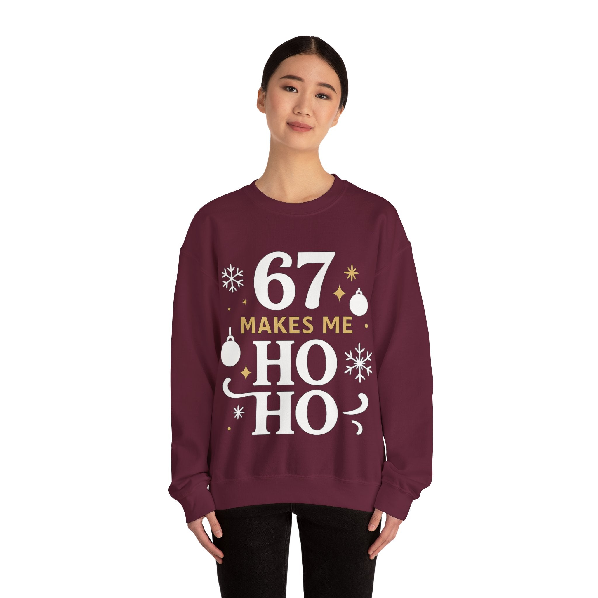 🎄🔥 67 Makes Me Ho Ho Ho – Christmas Meme Jumper by VTtee