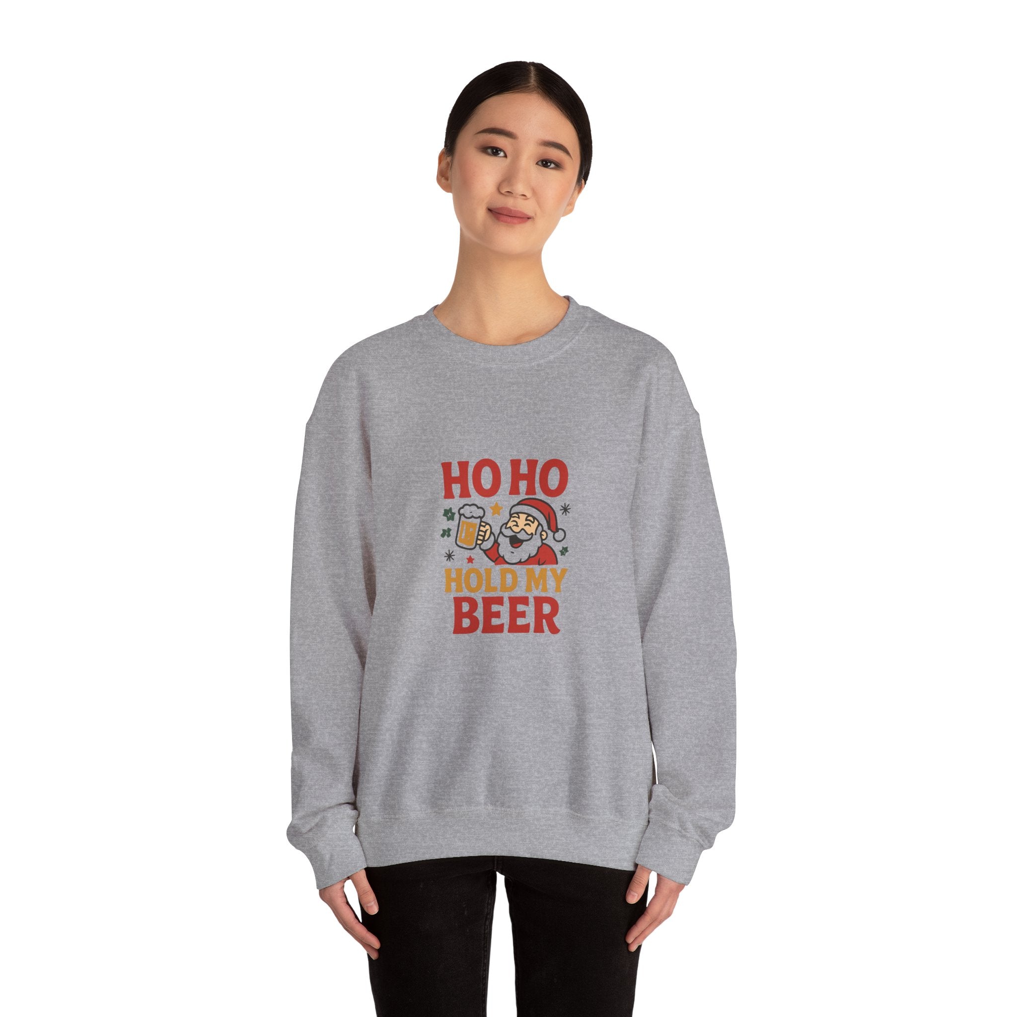 🍺 Ho Ho Hold My Beer Christmas Sweatshirt by VTtee 🎅
