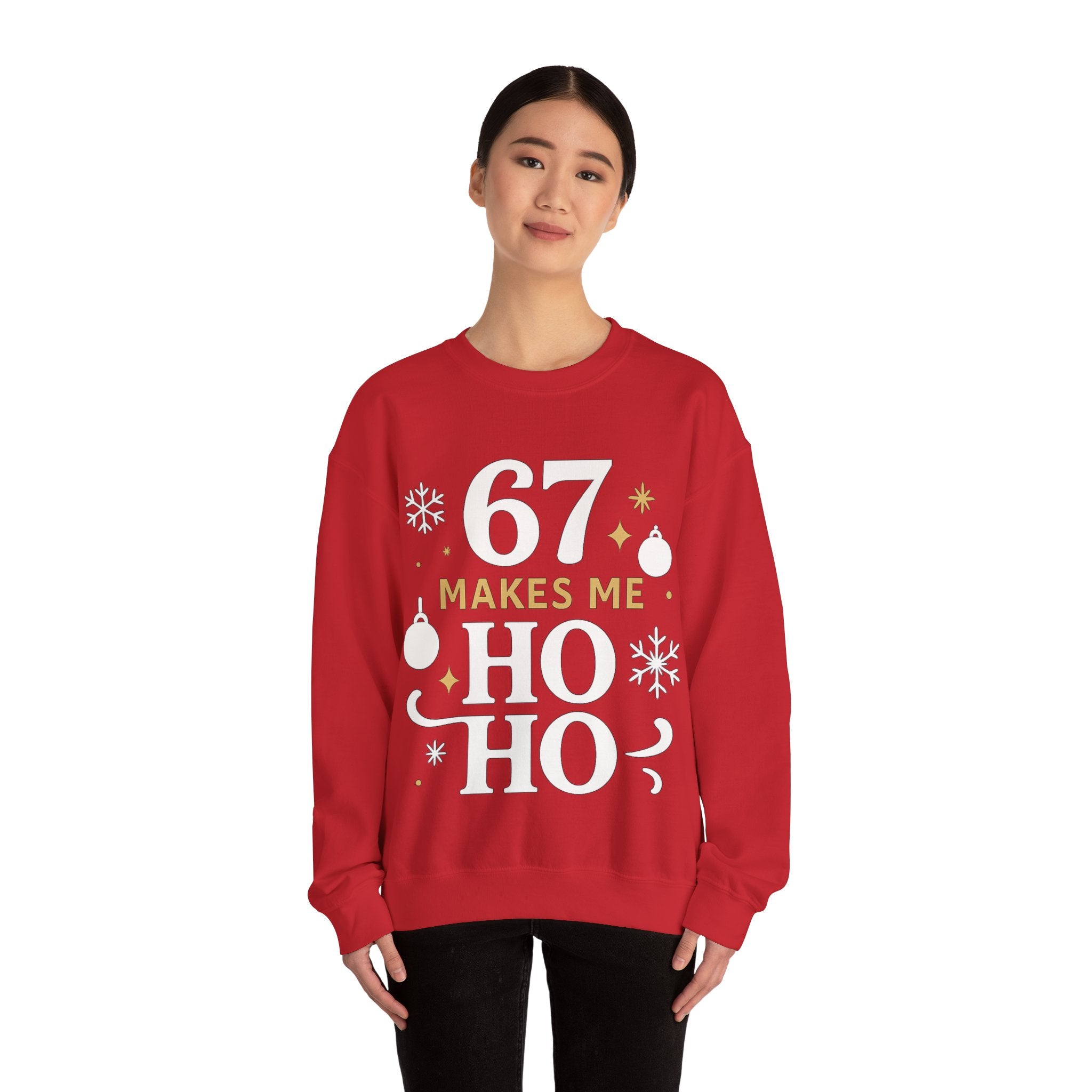 🎄🔥 67 Makes Me Ho Ho Ho – Christmas Meme Jumper by VTtee