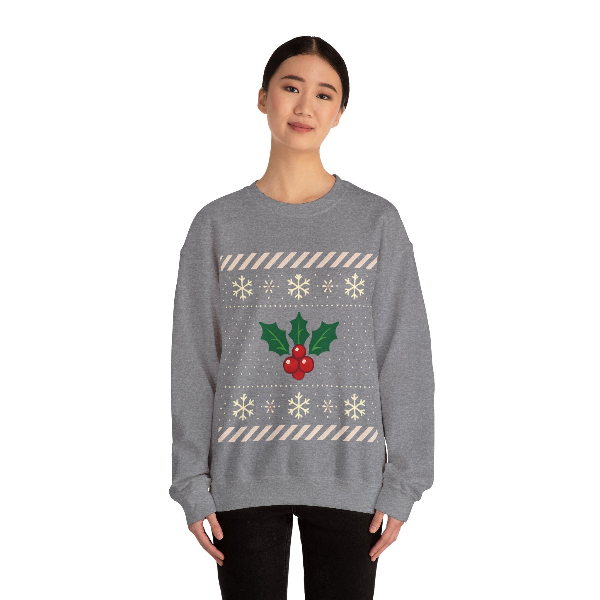 🎄 Candy Cane & Holly Christmas Jumper — VTtee