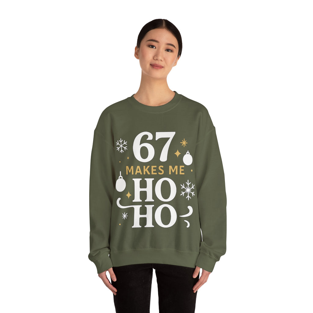 🎄🔥 67 Makes Me Ho Ho Ho – Christmas Meme Jumper by VTtee