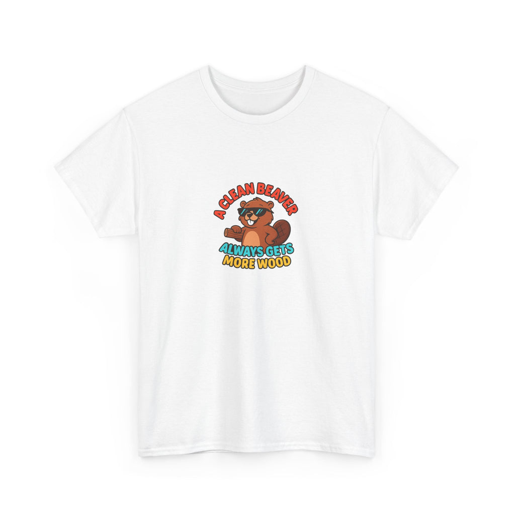 🪵😏 A Clean Beaver Always Gets More Wood – Funny Cartoon Beaver T-Shirt by VTtee