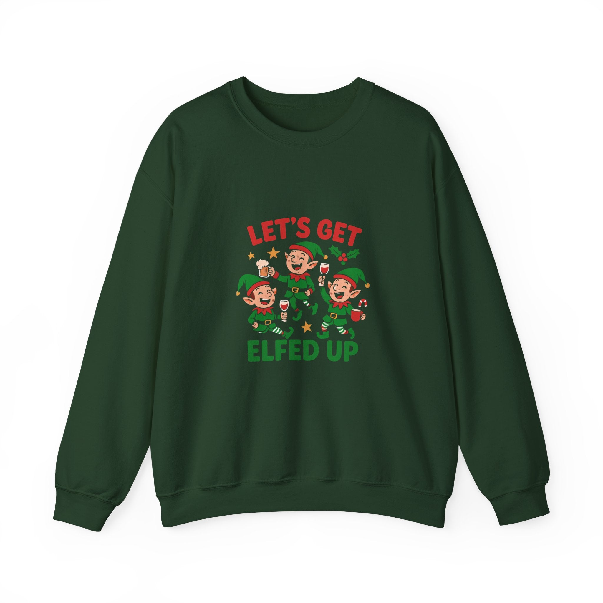 🎄 Let’s Get Elfed Up Christmas Tee by VTtee 🍸