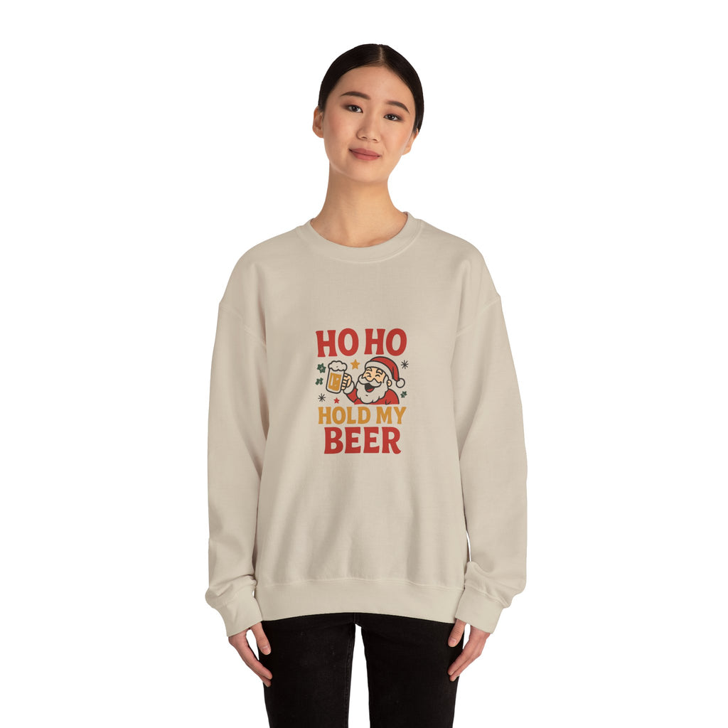 🍺 Ho Ho Hold My Beer Christmas Sweatshirt by VTtee 🎅