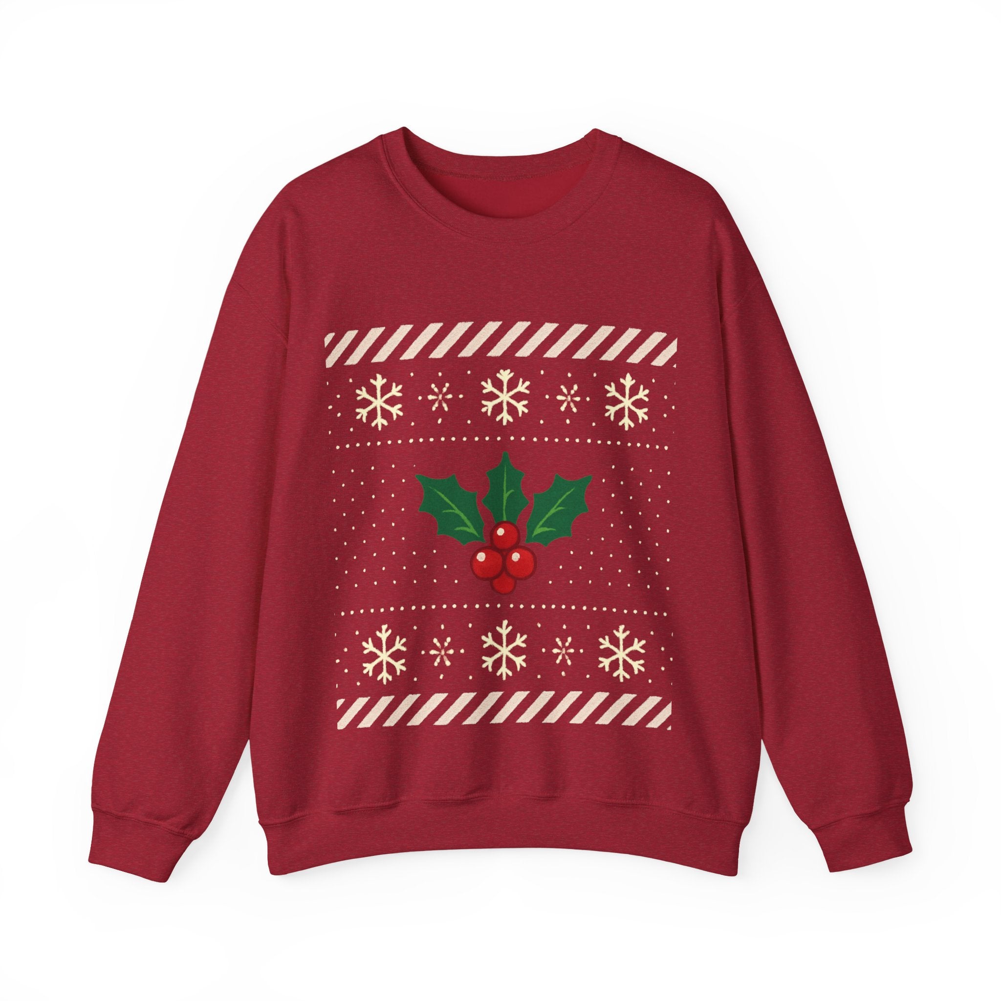 🎄 Candy Cane & Holly Christmas Jumper — VTtee