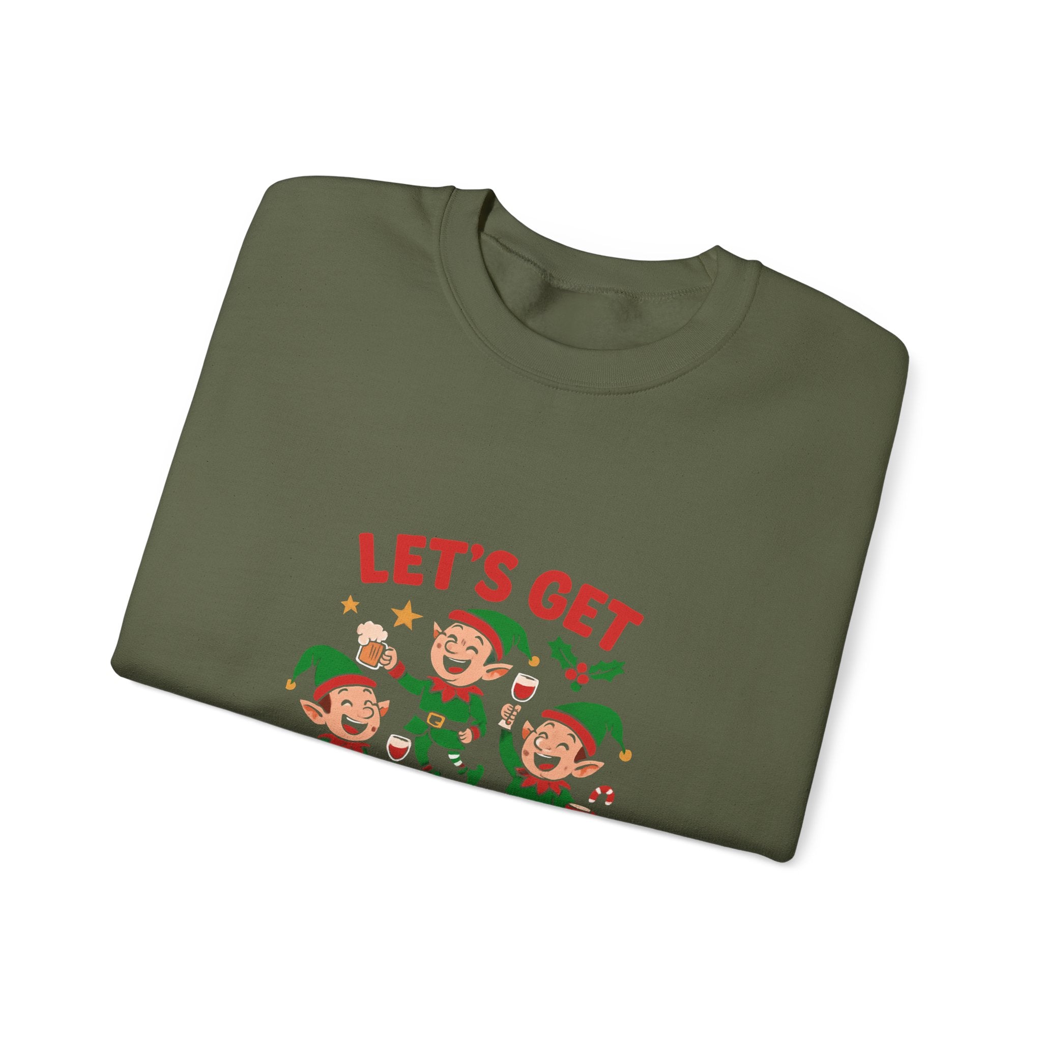 🎄 Let’s Get Elfed Up Christmas Tee by VTtee 🍸