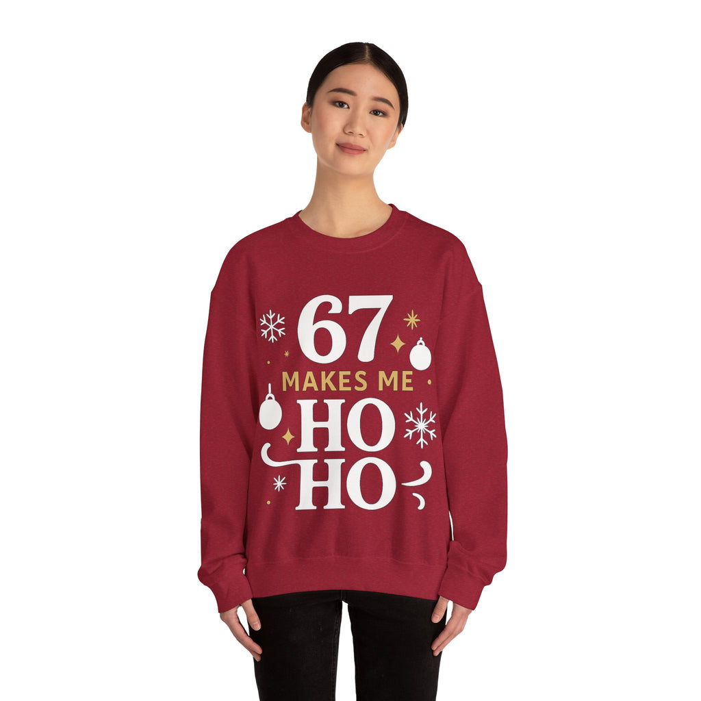 🎄🔥 67 Makes Me Ho Ho Ho – Christmas Meme Jumper by VTtee