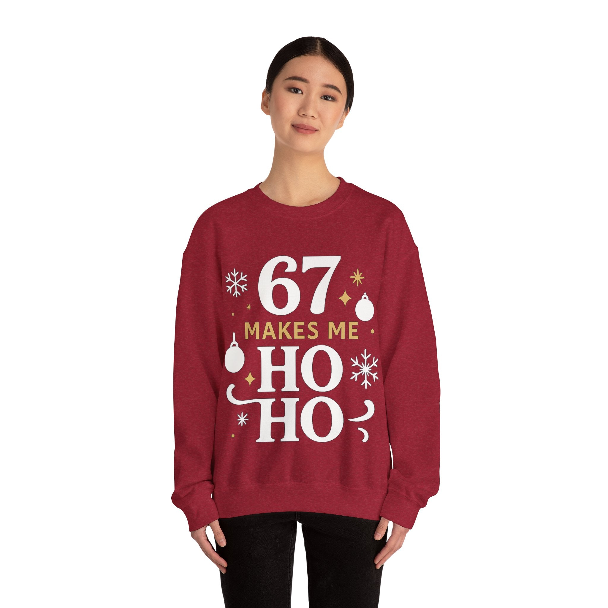 🎄🔥 67 Makes Me Ho Ho Ho – Christmas Meme Jumper by VTtee