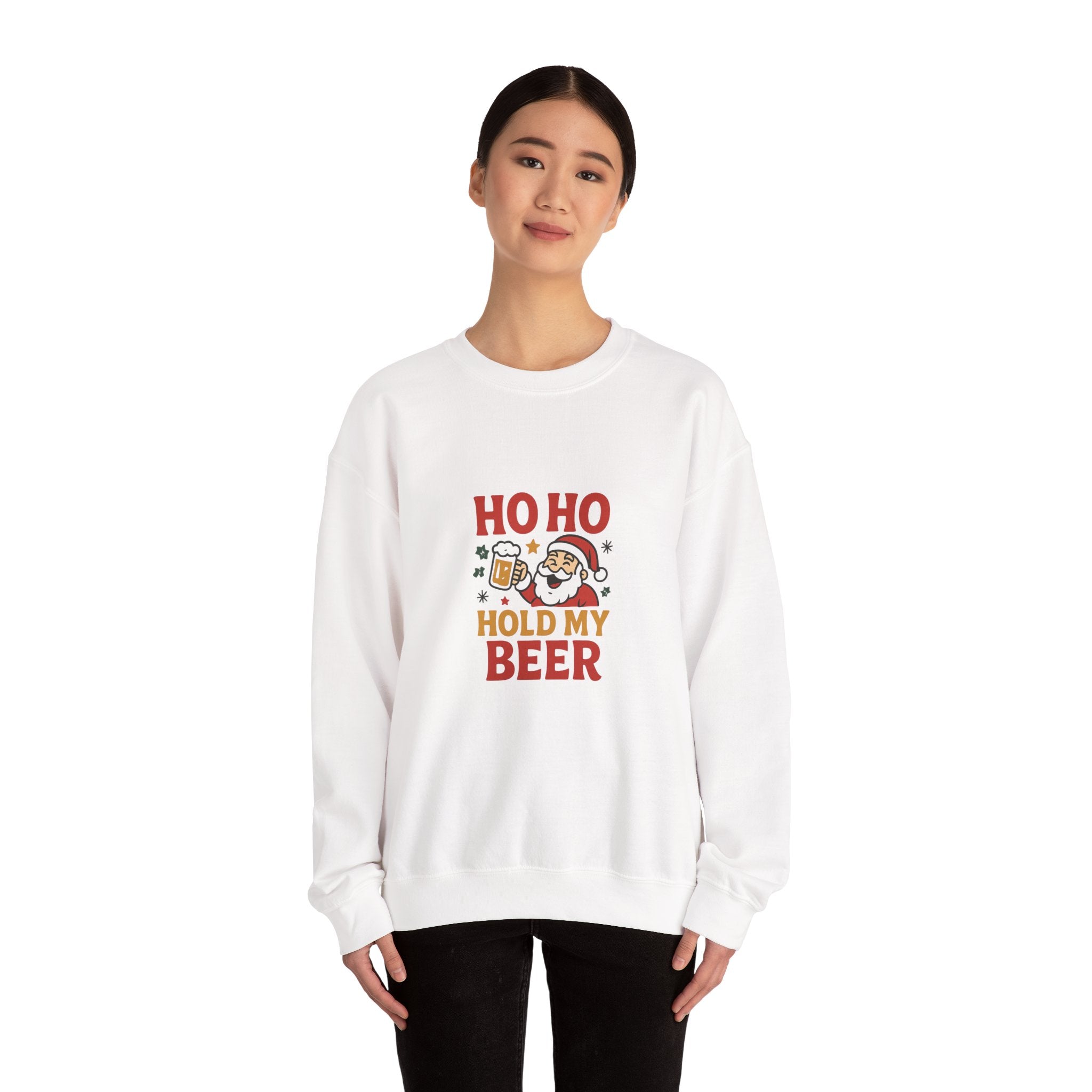 🍺 Ho Ho Hold My Beer Christmas Sweatshirt by VTtee 🎅