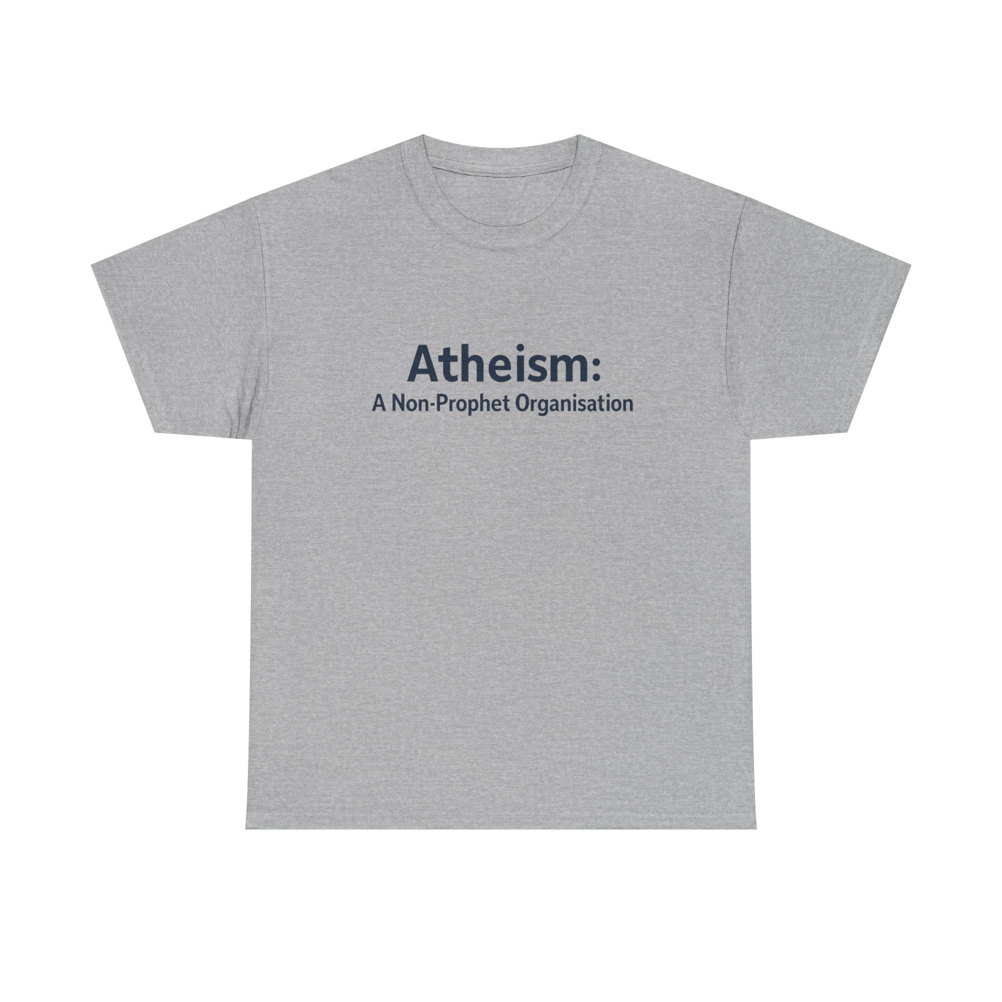 📜😂 “Atheism: A Non-Prophet Organisation” – Funny Text-Only T-Shirt by VTtee ✨
