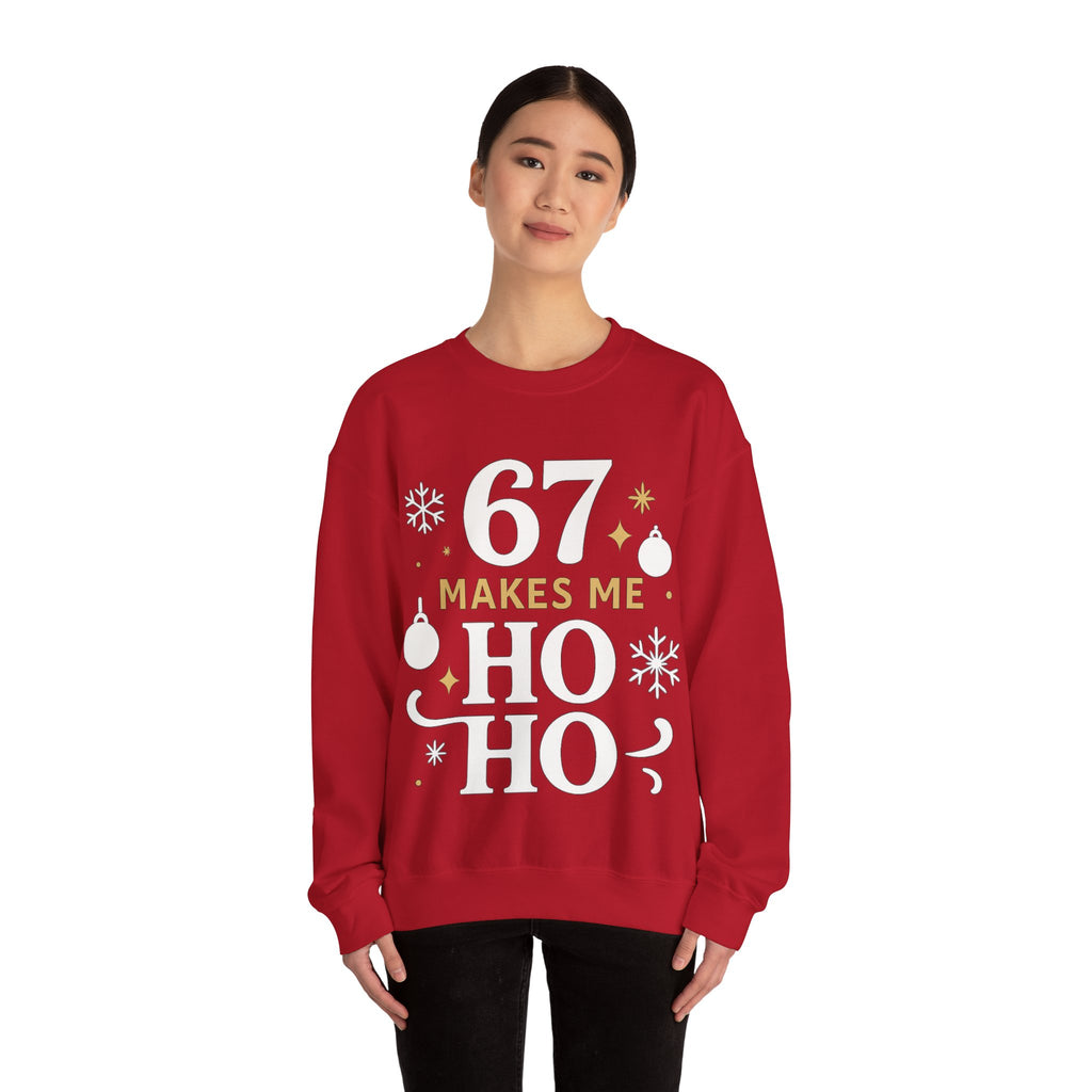 🎄🔥 67 Makes Me Ho Ho Ho – Christmas Meme Jumper by VTtee