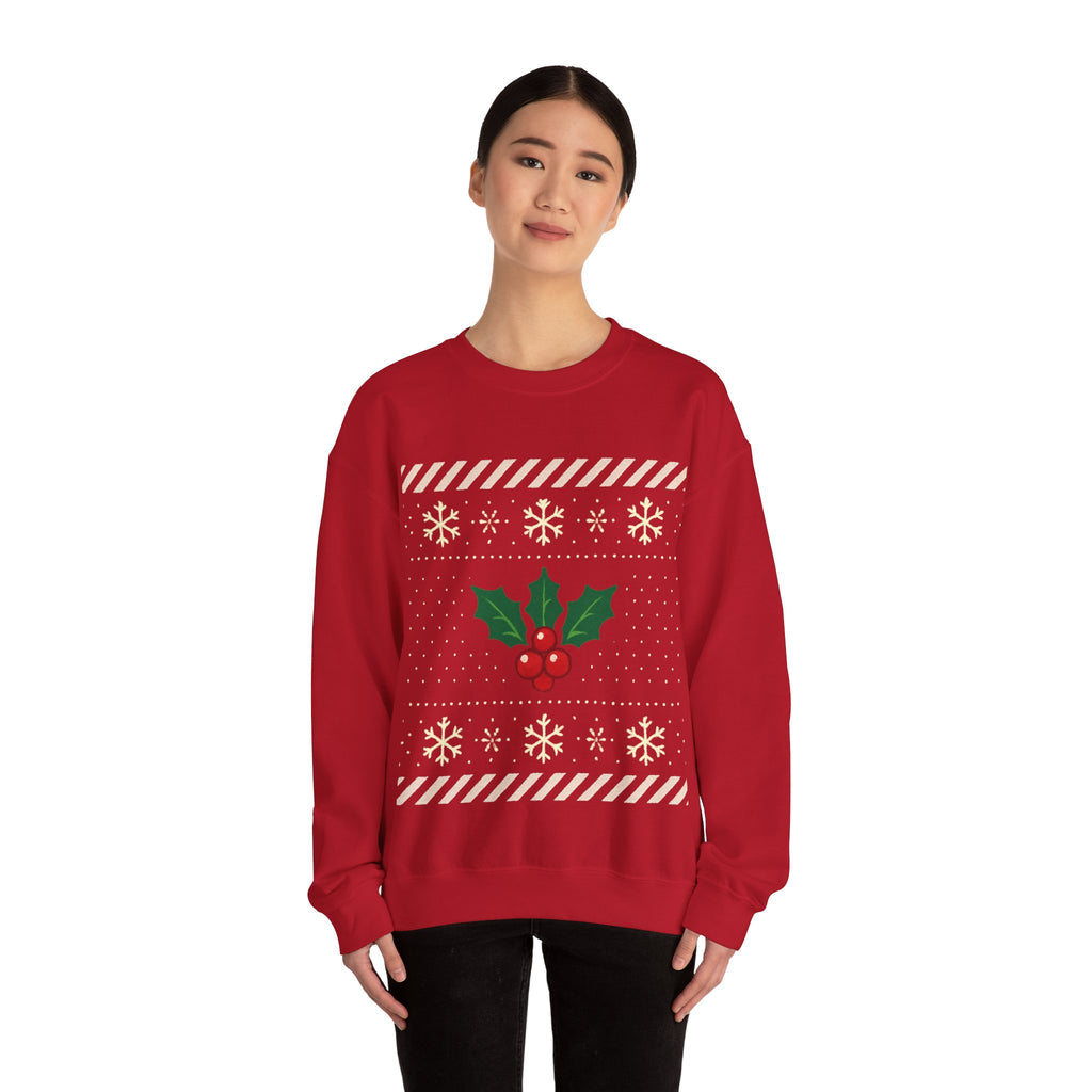 🎄 Candy Cane & Holly Christmas Jumper — VTtee