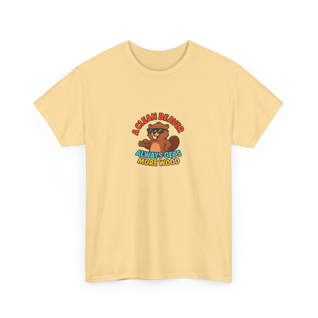 🪵😏 A Clean Beaver Always Gets More Wood – Funny Cartoon Beaver T-Shirt by VTtee