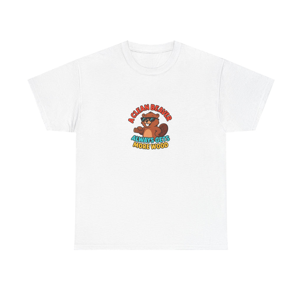 🪵😏 A Clean Beaver Always Gets More Wood – Funny Cartoon Beaver T-Shirt by VTtee