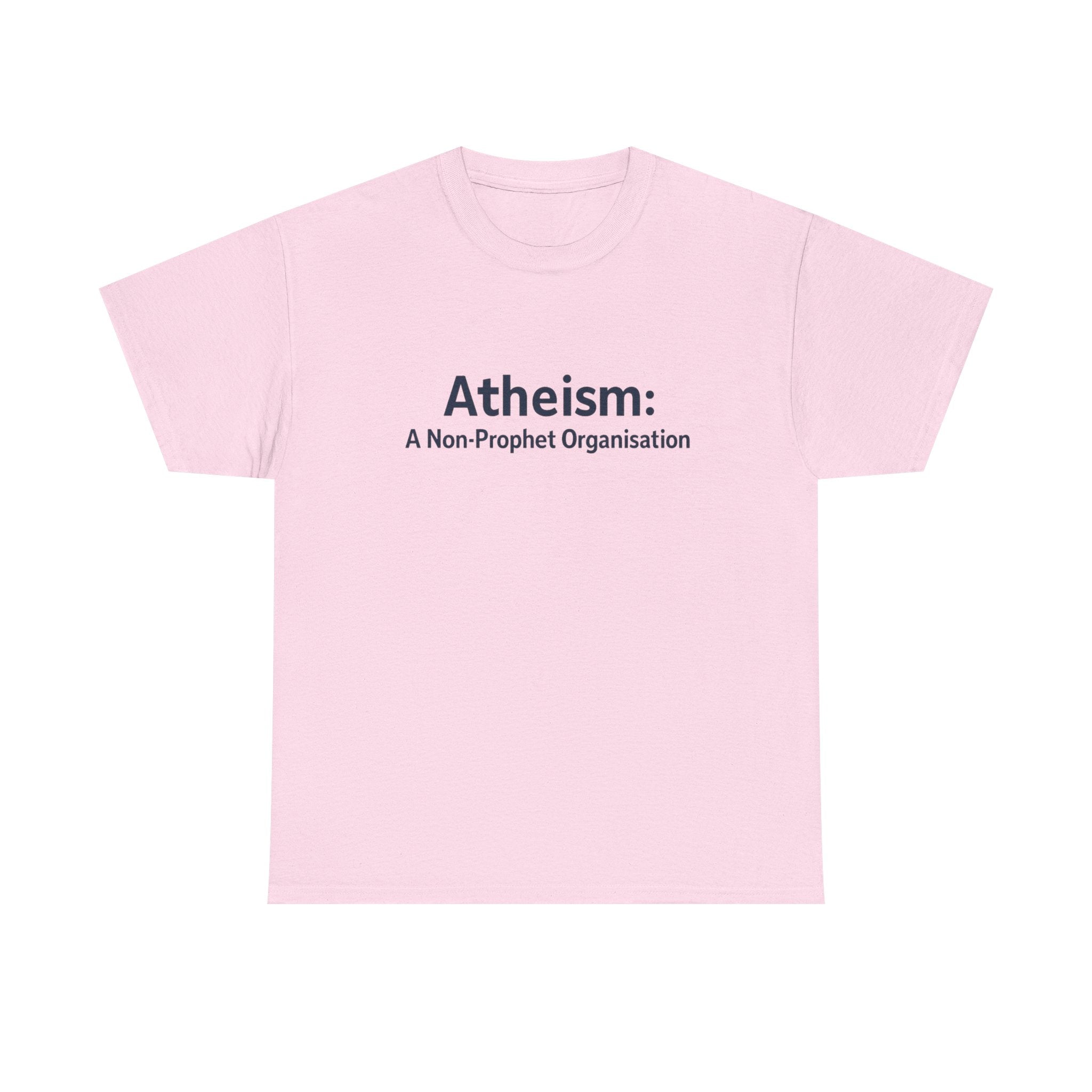 📜😂 “Atheism: A Non-Prophet Organisation” – Funny Text-Only T-Shirt by VTtee ✨
