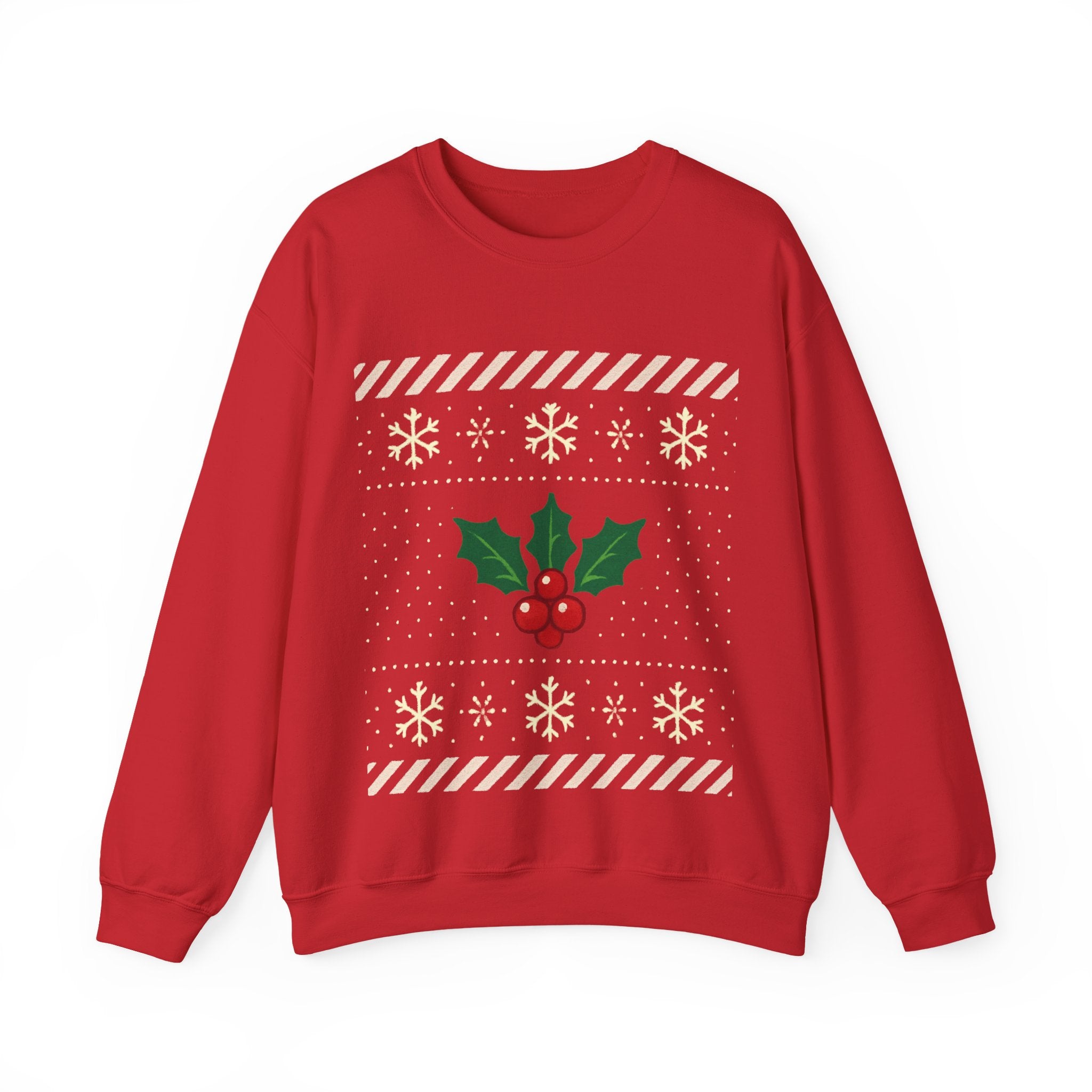 🎄 Candy Cane & Holly Christmas Jumper — VTtee