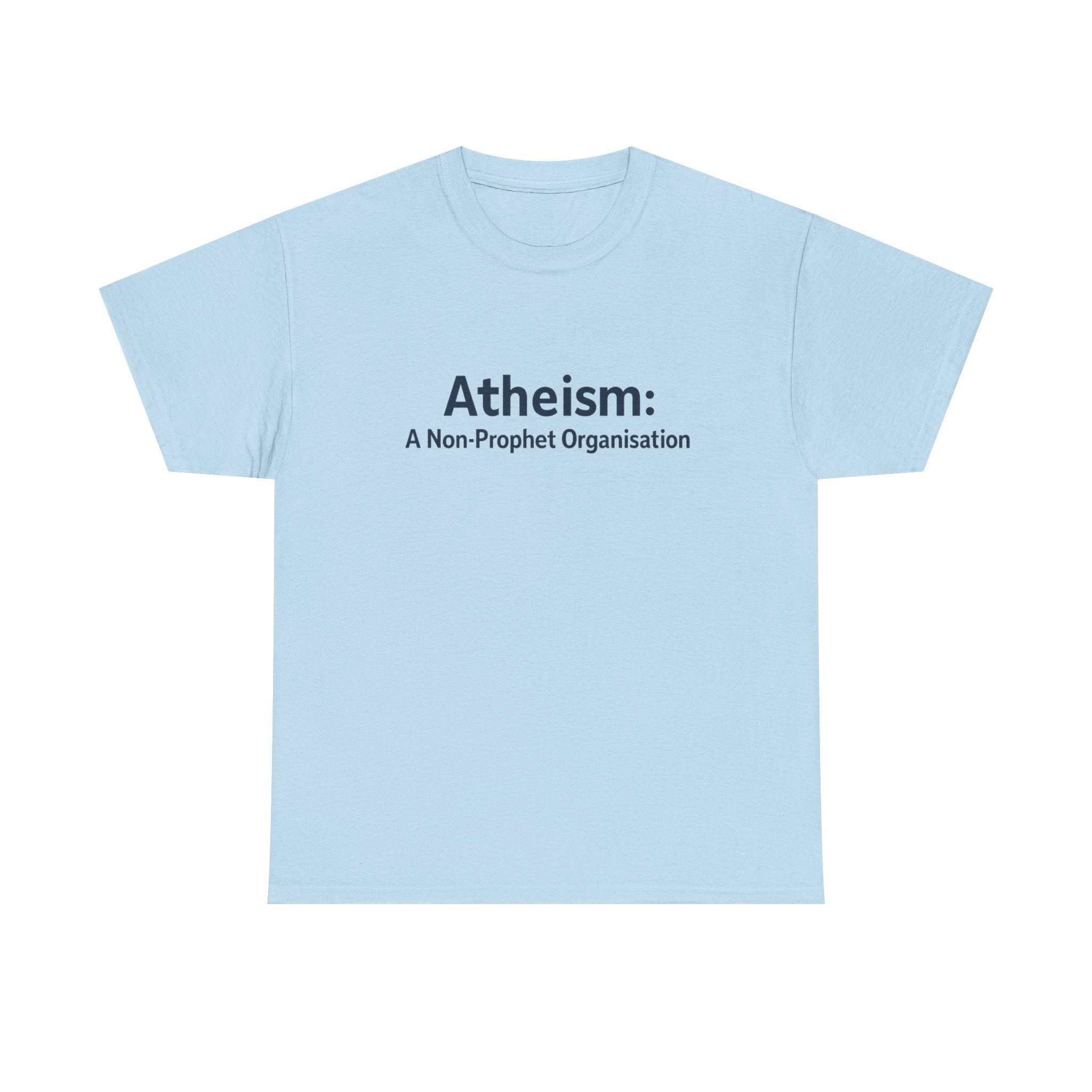 📜😂 “Atheism: A Non-Prophet Organisation” – Funny Text-Only T-Shirt by VTtee ✨